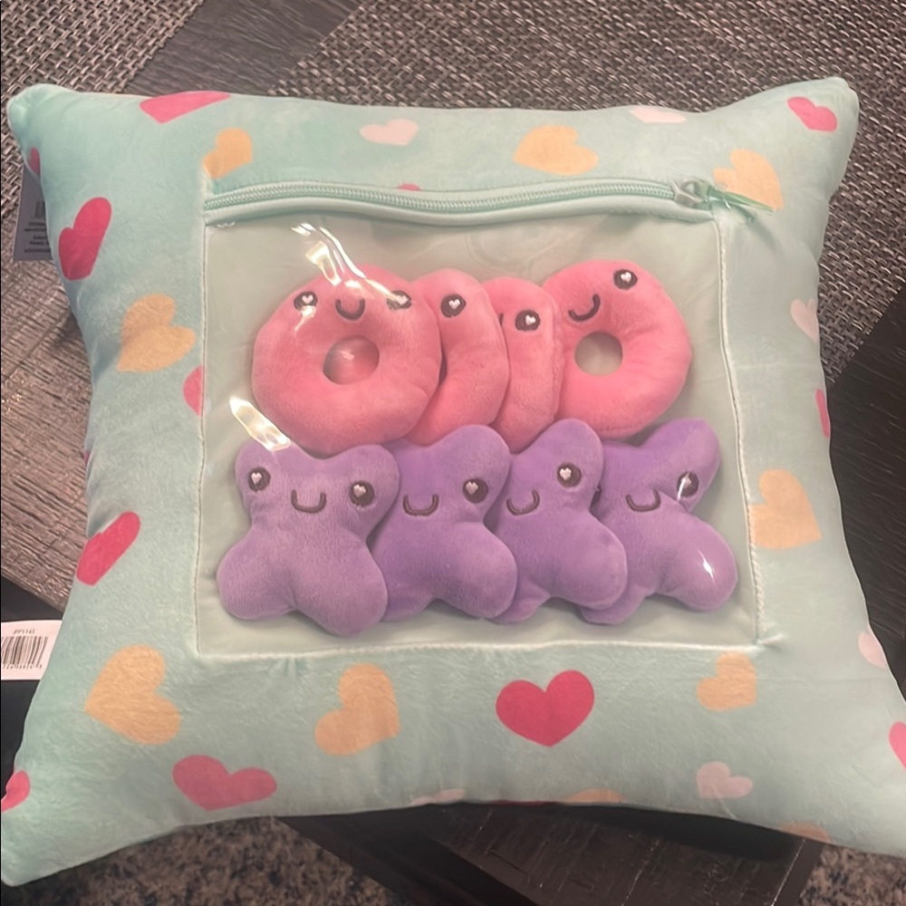 Heart Tic-Tac-Toe Pillow
